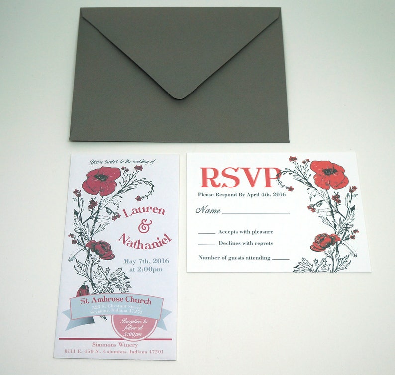 Wildflower Seed Packet Wedding Invitation Etsy