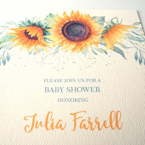 Sunflower Bridal Shower Invitation : Printable Digital Design