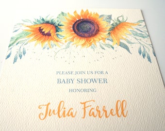 Sunflower Bridal Shower Invitation : Printable Digital Design