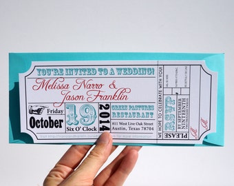 Movie Ticket Wedding Invitation
