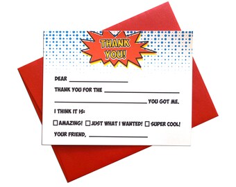 Printable Fill in the Blank Thank You Note for Kids