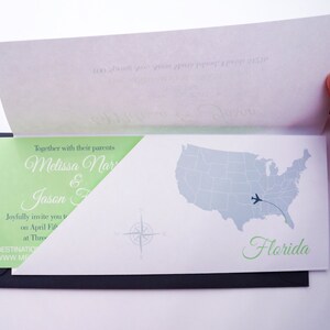Personalized Boarding Pass Wedding Invitation in Sleeve : DIGITAL DESIGN