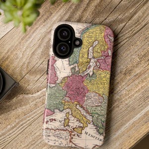 Étui pour téléphone carte vintage, étui pour iPhone carte du monde, cadeau de voyage rétro, étui Samsung carte ancienne, couverture de carte ancienne, cadeau pour amateur de géographie