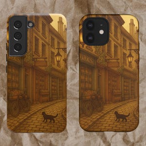 Vintage Bookshop Phone Case, Book iPhone Case, Bookish Phone Case, Bookworm Reading Aesthetic, Literary Neutral Phone Case, Book Lover Gift