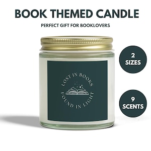 Book Lover Candle, Book Candle, Literary Gifts for Readers, Cozy Reading Nook Decor, Bibliophile Gift, Book Club Candle, Book Themed Candle