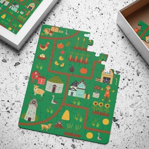 Puzzle de ferme, puzzle éducatif pour enfants, puzzle de 30 pièces, jouet d'apprentissage, puzzle d'animaux de la ferme, apprentissage précoce