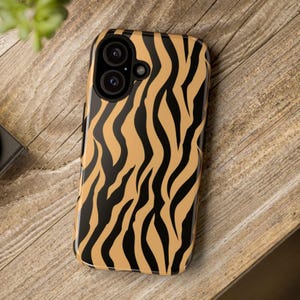 Tiger Print Phone Case, Bold Safari Animal iPhone Samsung Cover, Wild Jungle Aesthetic Case, Trendy Protective Phone Accessory Gift for Her