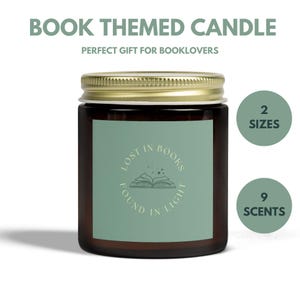 Book Lover Candle, Book Candle, Literary Gifts for Readers, Cozy Reading Nook Decor, Bibliophile Gift, Book Club Candle, Book Themed Candle