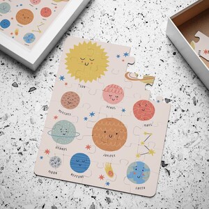 Casse-tête spatial, Casse-tête éducatif pour enfants, Casse-tête de 30 pièces, Jouet d'apprentissage, Casse-tête du système solaire, Apprentissage précoce, Cadeau pour enfant