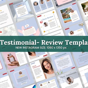 Minimalistische Testimonial Templates, Bewertungsvorlagen, IG Testimonial Template, Pastel Blue Testimonial Template, Instagram Bewertungsvorlagen