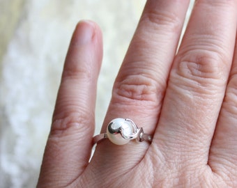 Over Sterling Silver .925 8mm Pearl 