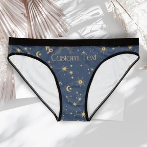 Bikini personalizado con el zodiaco y los cielos, lencería personalizada de noche estrellada