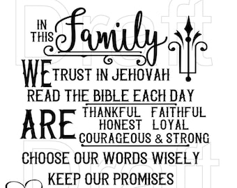 SVG,  In This Family, Jw Gifts,  Jw song,  Best Life Ever,   Jw Org,  Jw Gift,  Pioneer Gifts,  Family Word ART