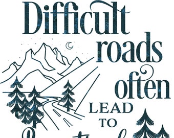 Difficult roads, ,jw printable greeting card - jw gift  - Jehovah - best life ever