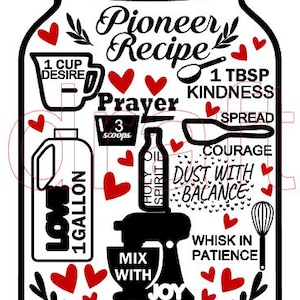 Recette de pionnière Mason Jar JW imprimable, carte de voeux imprimable jw - cadeau jw - Jéhovah