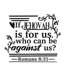 Jehovah Is For US , SVG , jw card , Jw Org,  Printable JW Gift, Bible verse, Jw Gift,  Jw Pioneer Gifts