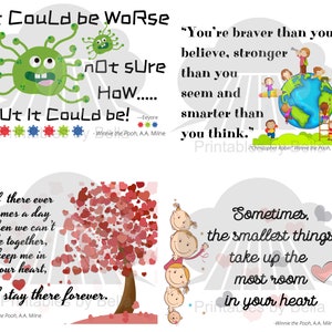 Winnie the Pooh, Foto da cartolina con citazioni da libri per bambini, arte per bambini, scarica cartolina, pacchetto Winnie the Pooh