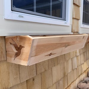 Handmade Cedar Window Planter, Rustic Wood Flower Box, Outdoor Garden Planter, Custom Sizes
