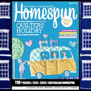 HOMESPUN magazine: 2014 - 2026 Digital Collection, 100+ Issues | Handmade Sewing, Patchwork Clothes, Quilts Design, Embroidery, Boho Crochet