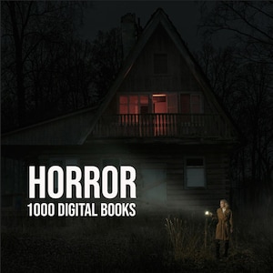 Oltre 1000 eBOOK HORROR / Set di libri digitali, romanzi gotici d&#39;epoca, antologie di magia oscura / Zombi, fantasmi, vampiri, letteratura in PDF sulla stregoneria