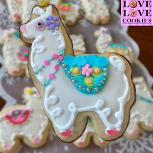 Llama Sugar Cookies – Fun Animal Cookies for Birthdays, Baby Showers, and Fiesta-Themed Party Favors