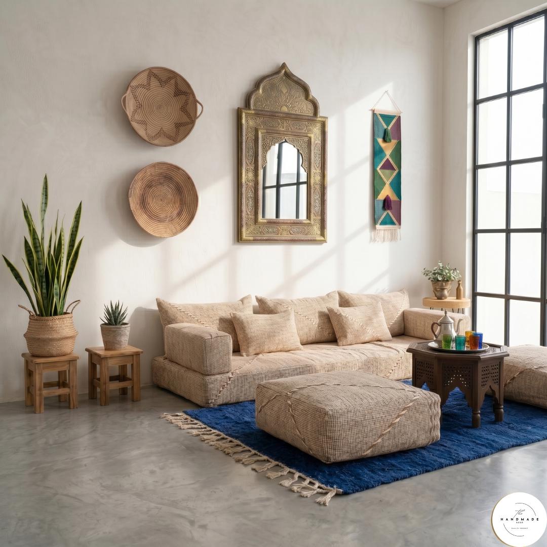 Premium Handwoven Moroccan Floor Couch - Moroccan Floor Sofa, Set of ...