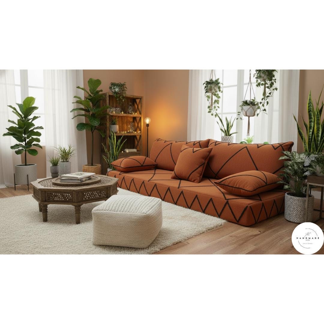 Premium Handwoven Moroccan Floor Couch - Moroccan Floor Sofa, Set of ...