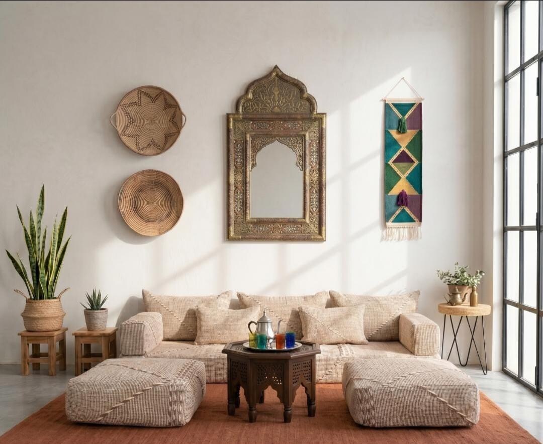 Premium Handwoven Moroccan Floor Couch - Moroccan Floor Sofa, Set of ...