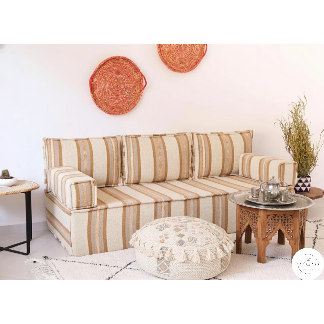 Premium Handwoven Moroccan Floor Couch - Moroccan Floor Sofa, Set of ...