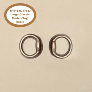 HORSING AROUND BRAND Small Traditional / Large Classic 1:10 Model (Toy) Horse Scale English Eggbutt Snaffle Bit  ~ Pewter (Silver-toned)