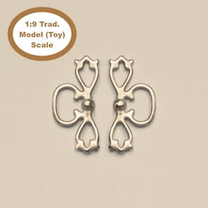 HORSING AROUND BRAND Traditional 1:9 Model (Toy) Horse Scale Baroque Full Cheek Snaffle Bit ~ Pewter (Silver-toned Cast Metal)