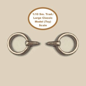 HORSING AROUND BRAND Small Traditional / Large Classic 1:10 Model (Toy) Horse Scale English Loose Ring Snaffle Bit with Part Bar ~ Pewter
