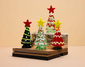 Decorazione per albero di Natale in vetro fatto a mano, decorazione natalizia in vetro fuso, decorazioni per la casa per le feste, regalo unico per Natale