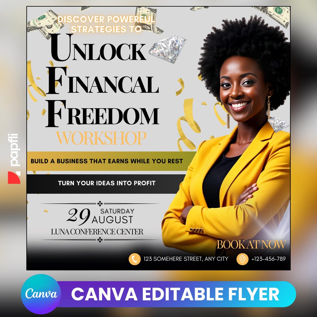 Masterclass Flyer Wealth Masterclass Flyer Template: Editable Canva Design (8.5x11 Inches ...