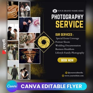 Photography Services Flyer, Editable Flyer, Professional Photographer Flyer, Photoshoot Flyer, Premade Photography Package Flyer
