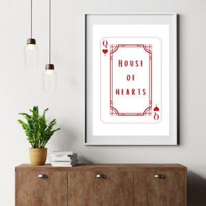 Casa dei cuori POSTER DIGITALE Arredamento per la casa download immediato Moderno Astratto minimalista Sentirsi bene Arte murale, carte d'amore forti e potenti