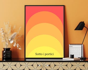 Poster di Bologna, Italia: Arte moderna astratta dei portici (download digitale)