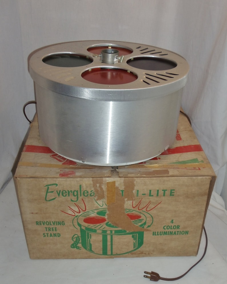 Evergleam Revolving Motorized Christmas Tree Stand Color Wheel Etsy
