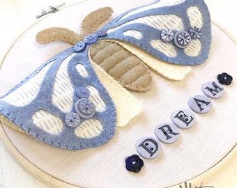 Afterlight Flight Moth 3D Wool Applique *Download*