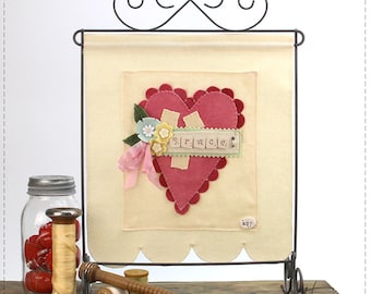 Heartfelt: Grace Wool Appliqué Pattern *Download*