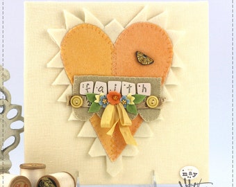 Heartfelt: Faith Wool Appliqué Pattern *Download*