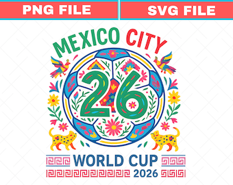 World Cup 2026 Soccer SVG, USA Mexico Football PNG (Digital Download)