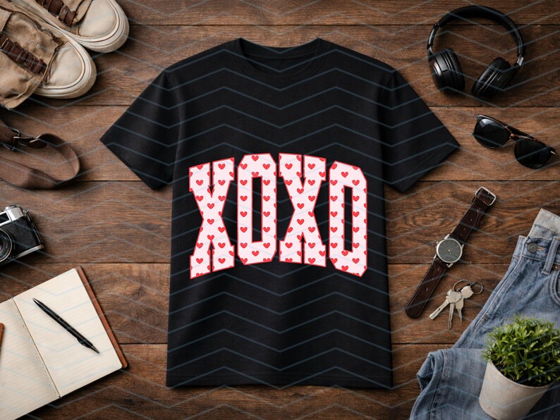 XOXO Hearts Valentine SVG PNG | Distressed Coquette Design (digital ...