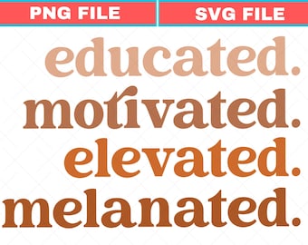 Erzogen Motiviert Melaniert SVG PNG - Black Geschichte Monat