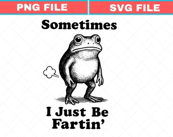 Funny Farting Frog Meme Svg, Humor Png (Digital Download)