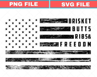 BBQ American Flag SVG, Grilling Dad Gift, Meat Smoker PNG (Digital Download)