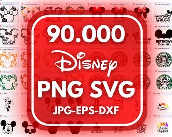 Disney SVG Bundle: 90,000+ Cartoon Graphics (Digital Download)