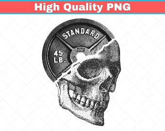 Skull Plate Funny Workout Gym Png for Men