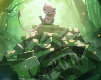 ミュウ ポケモンカード デジタルアート イラスト レア - Etsy 日本