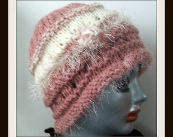 HAT WOMEN KNITTED  Wool  Cloche Flapper Winter Spring